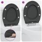 Preview: Quick Release Toilettensitz mit sanftem Schließen Duroplast Anthrazit