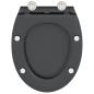 Preview: Toilettensitz Anthrazit 45,5 x 37,5 x 3,8 cm Duroplast