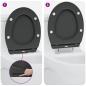 Preview: Toilettensitz Anthrazit 45,5 x 37,5 x 3,8 cm Duroplast