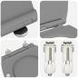 Preview: Toilettensitz Grau 45,5 x 37,5 x 3,8 cm Duroplast