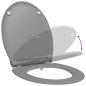Preview: Toilettensitz Grau 45,5 x 37,5 x 3,8 cm Duroplast