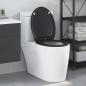 Preview: ARDEBO.de - Toilettensitz mit Schnellverschluss und sanftem Schließen aus Duroplast Schwarz