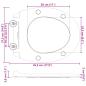 Preview: Toilettensitz Schwarz 45,5 x 37,5 x 3,8 cm Duroplast