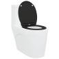 Preview: Toilettensitz mit Schnellverschluss und sanftem Schließen aus Duroplast Schwarz