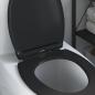 Preview: Toilettensitz mit Schnellverschluss und sanftem Schließen aus Duroplast Schwarz