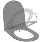 Preview: Toilettensitz Grau 47 x 36 x 3,4 cm Duroplast