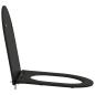 Preview: Toilettensitz Schwarz 47 x 36 x 3,4 cm Duroplast
