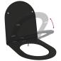 Preview: Toilettensitz Schwarz 47 x 36 x 3,4 cm Duroplast