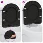 Preview: Toilettensitz Schwarz 47 x 36 x 3,4 cm Duroplast