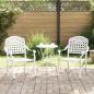 Preview: ARDEBO.de - Gartenstühle 2er Set Weiß Gusseisen