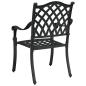 Preview: Gartenstühle 2 Stück Schwarz Gussaluminium