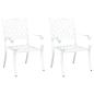 Preview: Gartenstühle 2er Set Weiß Guss Aluminium