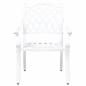 Preview: Gartenstühle 2er Set Weiß Guss Aluminium