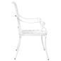 Preview: Gartenstühle 2er Set Weiß Guss Aluminium
