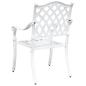 Preview: Gartenstühle 2er Set Weiß Guss Aluminium