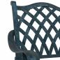 Preview: Gartenstühle 2er Set Grün Gussaluminium