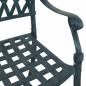 Preview: Gartenstühle 2er Set Grün Gussaluminium