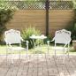 Preview: ARDEBO.de - Gartenstühle 2er Set Weiß aus Gusseisen