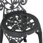 Preview: 3-teiliges Garten Bistro Set Schwarz Gusseisen