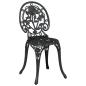 Preview: 3-teiliges Garten Bistro Set Schwarz Gusseisen