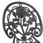 Preview: 3-teiliges Garten Bistro Set Schwarz Gusseisen