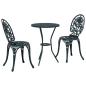 Preview: 3-teiliges Garten Bistro Set Grün aus Gusseisen