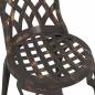 Preview: 3-teiliges Garten Bistro Set Bronze Gusseisen