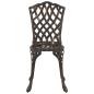 Preview: 3-teiliges Garten Bistro Set Bronze Gusseisen