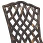 Preview: 3-teiliges Garten Bistro Set Bronze Gusseisen