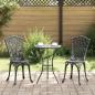 Preview: ARDEBO.de - 3-teiliges Gartenset / Bistro Set aus schwarzem Gusseisen