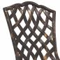 Preview: Gartenstühle 2er Set Bronze Gussaluminium