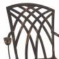Preview: Gartenstühle 2er Set Bronze aus Gussaluminium
