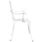 Preview: Gartenstühle 2 Stück Weiß Guss-Aluminium