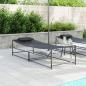 Preview: ARDEBO.de - Gartenliege Anthrazit 200x74x73 cm aus Stahl und Textilene