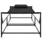 Preview: Gartenliege Anthrazit 200x74x73 cm aus Stahl und Textilene