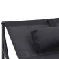 Preview: Gartenliege Anthrazit 200x74x73 cm aus Stahl und Textilene