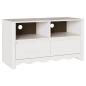 Preview: TV-Schrank ""DRAMMEN"" Weiß 99x43x55 cm Massivholz Kiefer