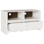 Preview: TV-Schrank ""DRAMMEN"" Weiß 99x43x55 cm Massivholz Kiefer