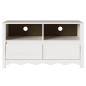 Preview: TV-Schrank ""DRAMMEN"" Weiß 99x43x55 cm Massivholz Kiefer