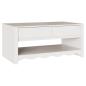 Preview: Couchtisch ""DRAMMEN"" Weiß 99x55x45 cm Massivholz Kiefer