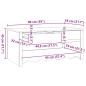 Preview: Couchtisch ""DRAMMEN"" Weiß 99x55x45 cm Massivholz Kiefer