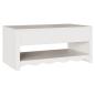 Preview: Couchtisch ""DRAMMEN"" Weiß 99x55x45 cm Massivholz Kiefer