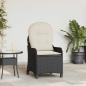 Preview: ARDEBO.de - Relaxsessel mit Kissen Schwarz Poly-Rattan