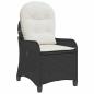 Preview: Relaxsessel mit Kissen Schwarz Poly-Rattan
