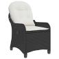 Preview: Relaxsessel mit Kissen Schwarz Poly-Rattan