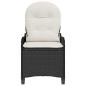 Preview: Relaxsessel mit Kissen Schwarz Poly-Rattan