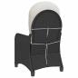 Preview: Relaxsessel mit Kissen Schwarz Poly-Rattan