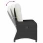 Preview: Relaxsessel mit Kissen Schwarz Poly-Rattan