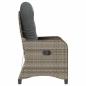 Preview: Relaxsessel mit Kissen Grau Poly Rattan