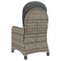 Preview: Relaxsessel mit Kissen Grau Poly Rattan